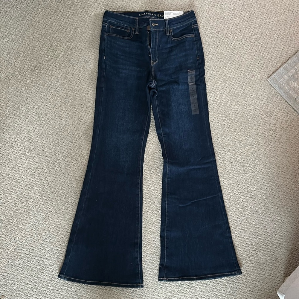 American Eagle next level stretch super high rise flare jeans